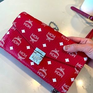 MCM Visetos Monogram Medium Millie Crossbody Bag